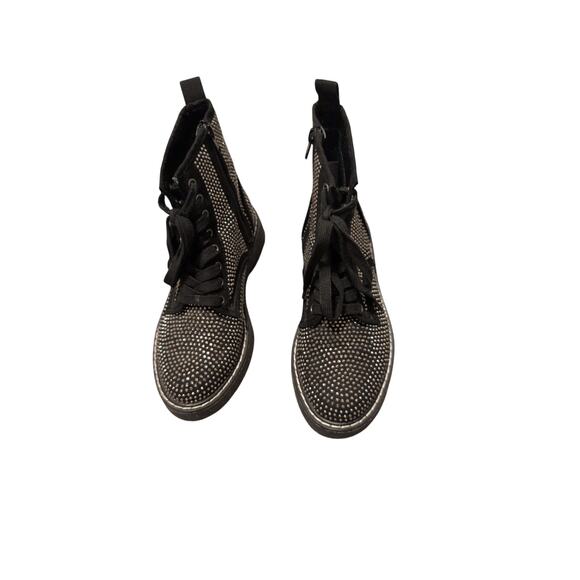 Madden Girl Kurrt Combat Boots Black Lace-Up Ankle Boots Size 6 - Picture 2 of 5